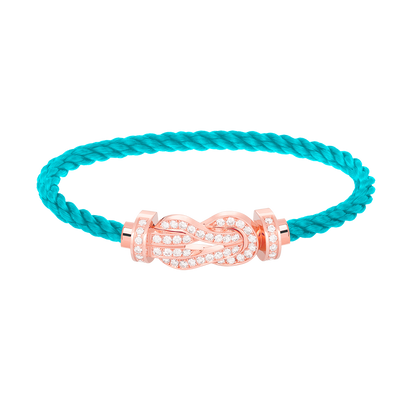 [BLUE TEARS]CHANCE LARGE 8 FIGURE BUCKLE FULL DIAMOND BRACELET ROSE GOLD