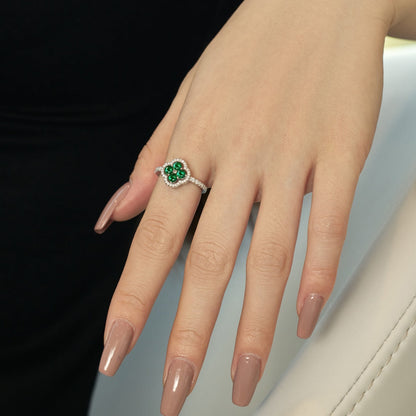 [Nova Jewelry]Four Leaf Clover Flower Design Ring