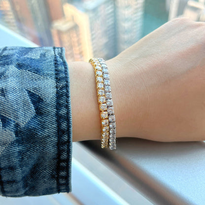 [Nova Jewelry]Sparkling Radiant Princess Cut Tennis Bracelet
