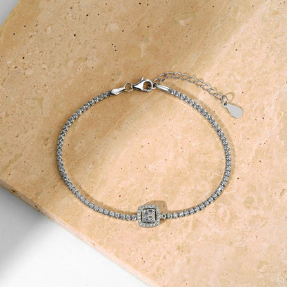 [Nova Jewelry]Luxurious Dazzling Square Shape Banquet Bracelet