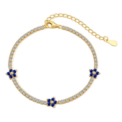 [Nova Jewelry]Sparkling Flower Shape Tennis Bracelet
