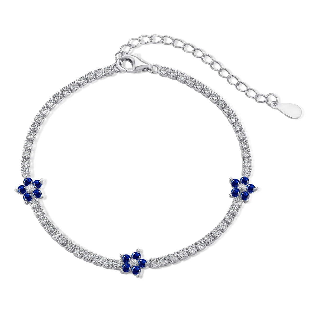 [Nova Jewelry]Sparkling Flower Shape Tennis Bracelet