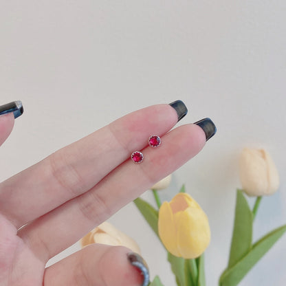 [Nova Jewelry]Sparkling Colorful Round Shape Earrings