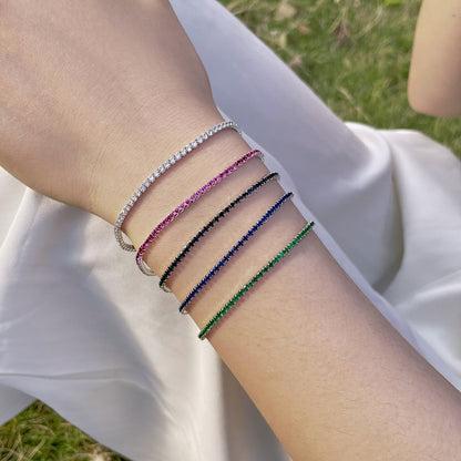 [Nova Jewelry]Radiant Colorful Round Cut Party Bracelet