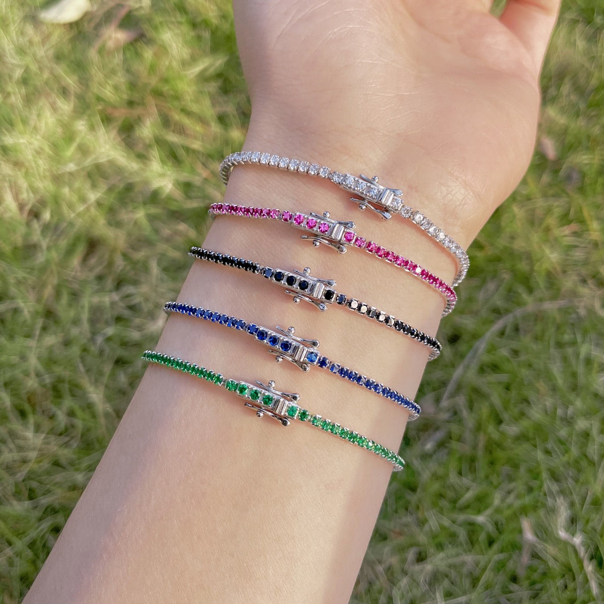 [Nova Jewelry]Radiant Colorful Round Cut Party Bracelet