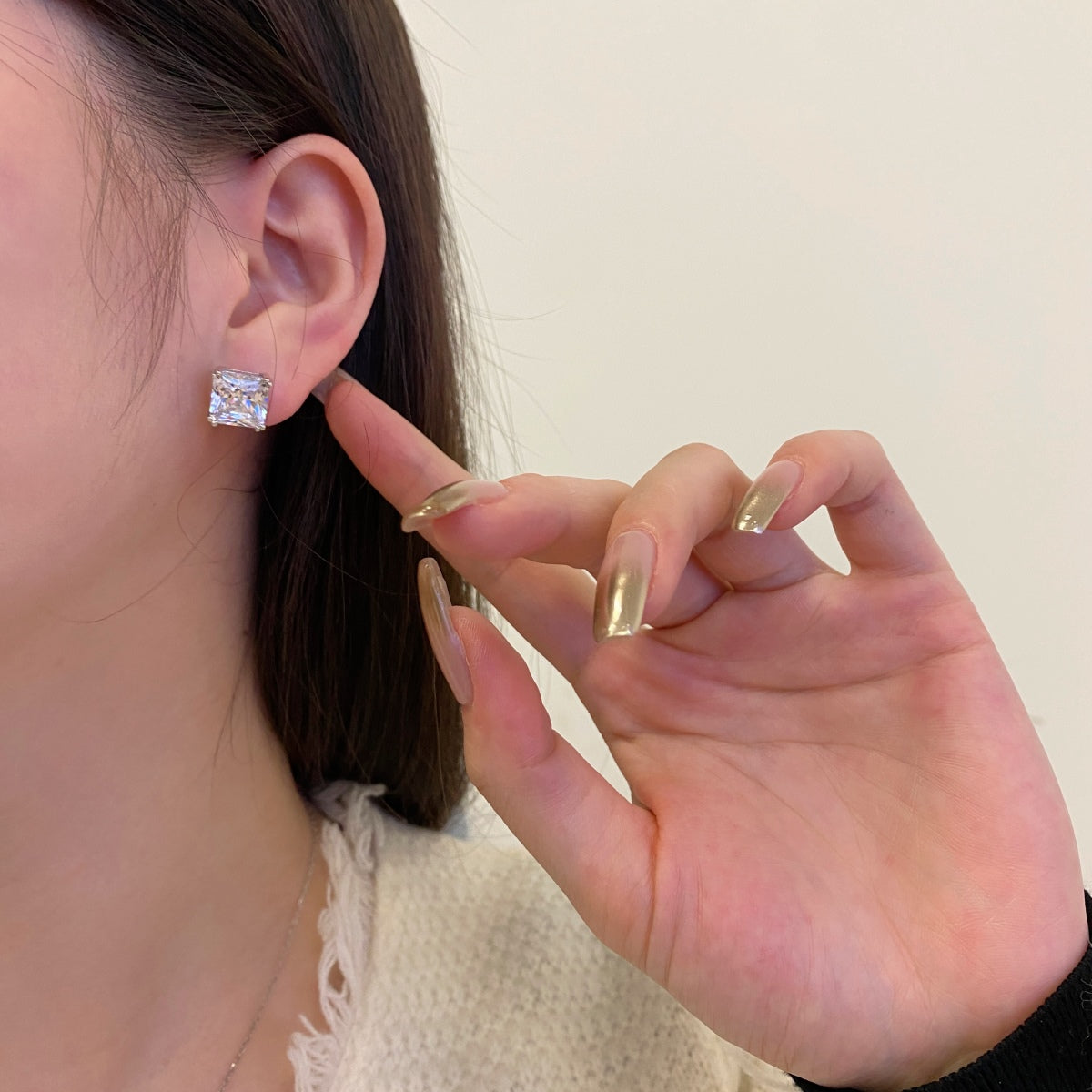 [Nova Jewelry]Delicate Square Shape Earrings