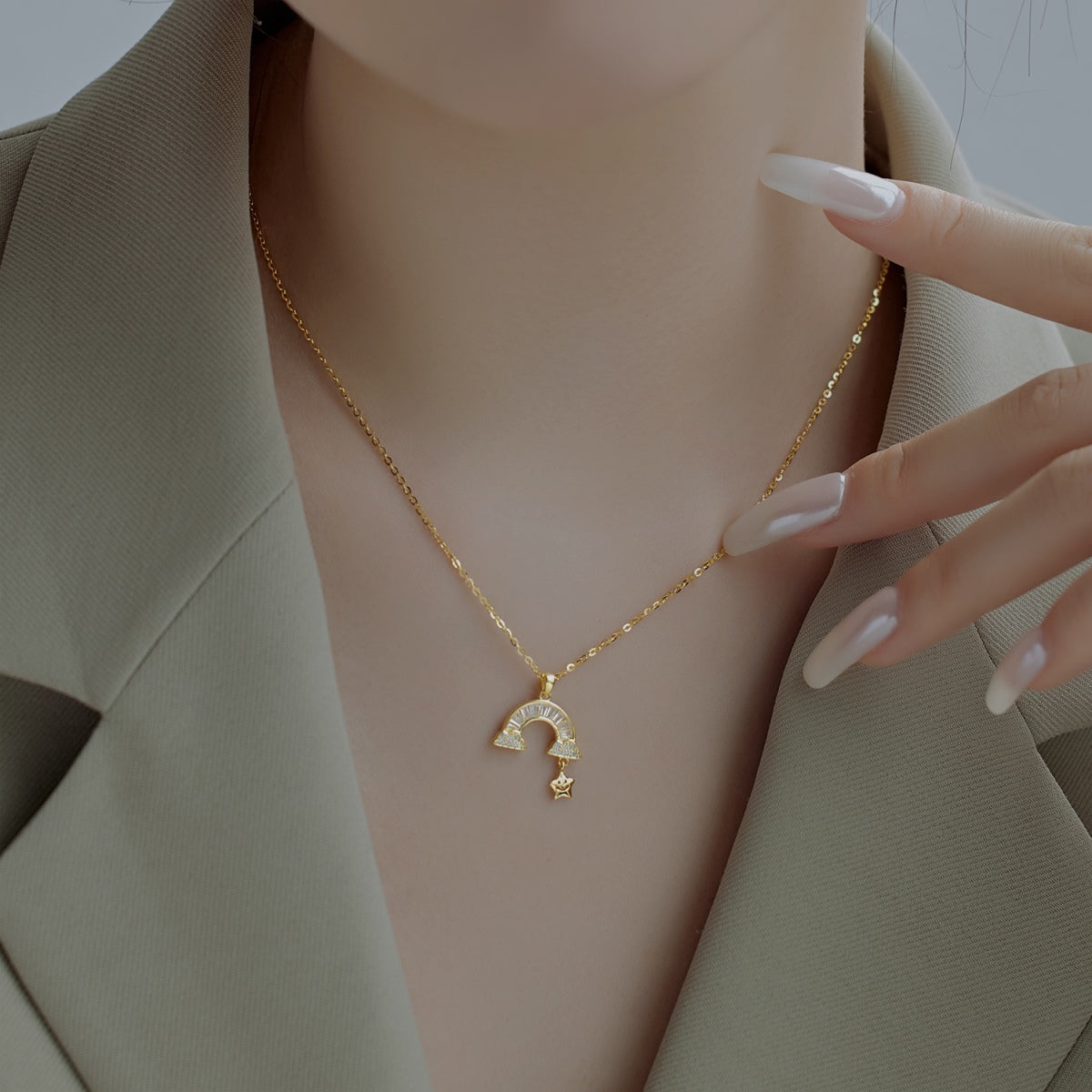 Unique Rainbow Star Necklace