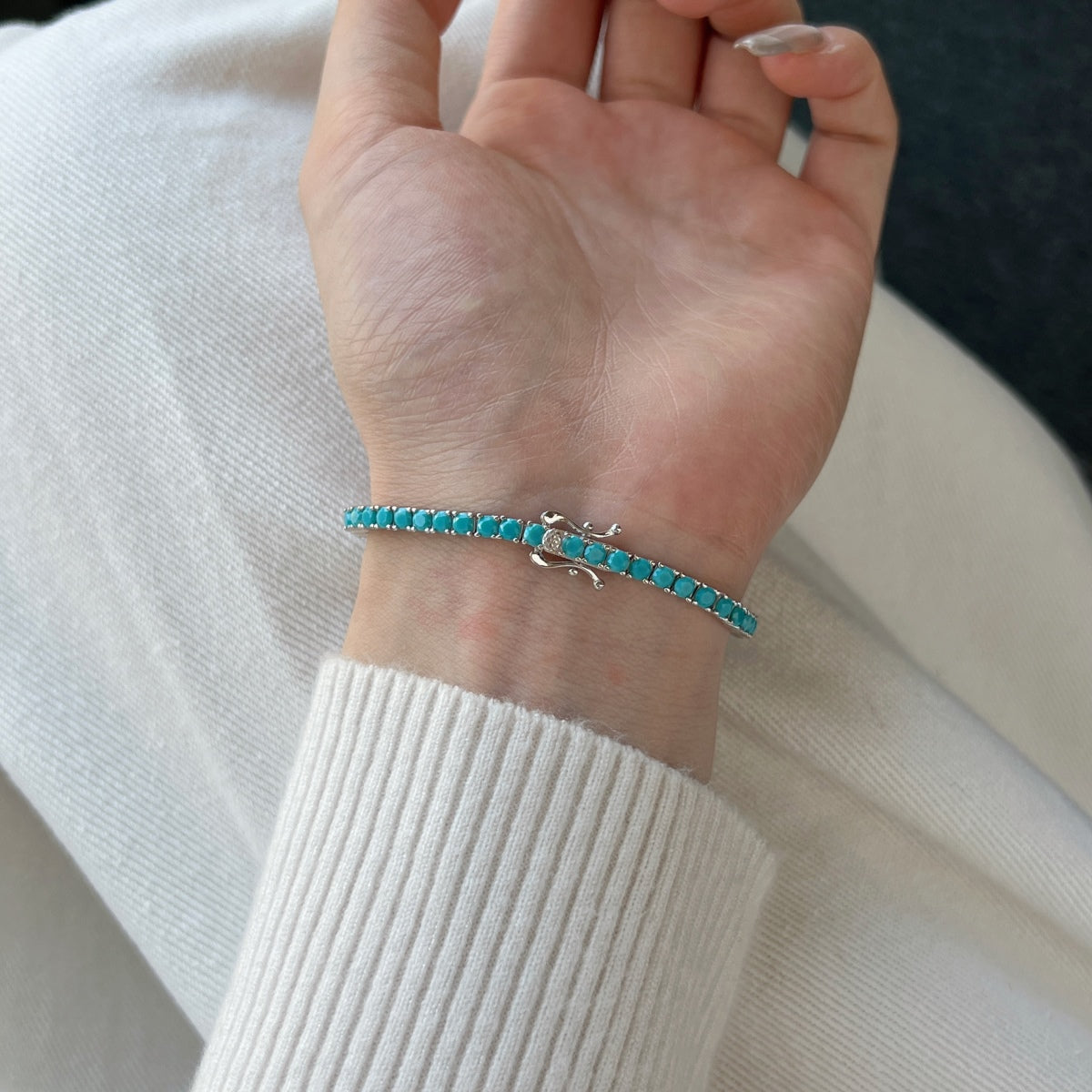 [Nova Jewelry]Dainty Charming Round Cut Tennis Bracelet