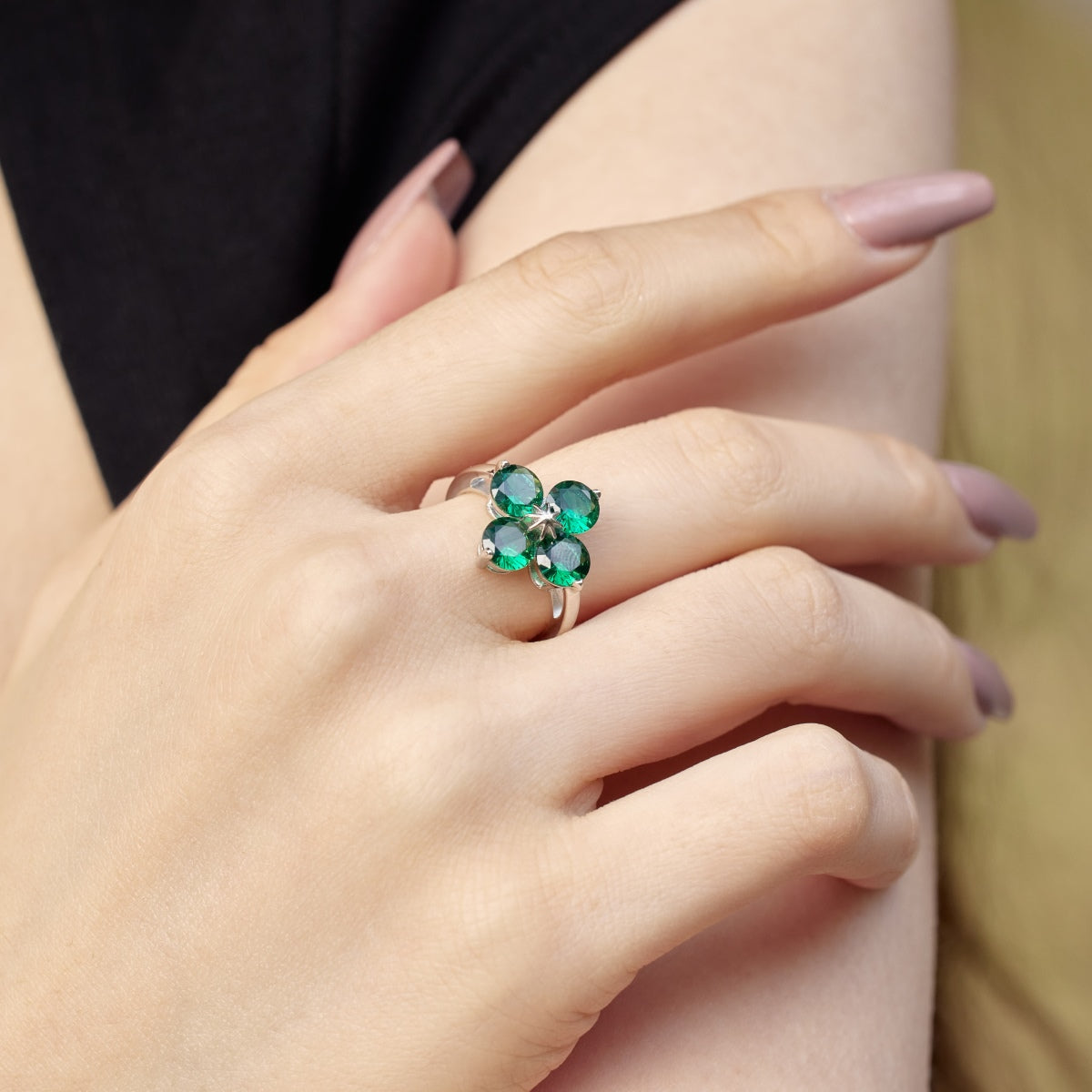 [Nova Jewelry]Four-Leaf Clover Eight-Pointed Star Ring