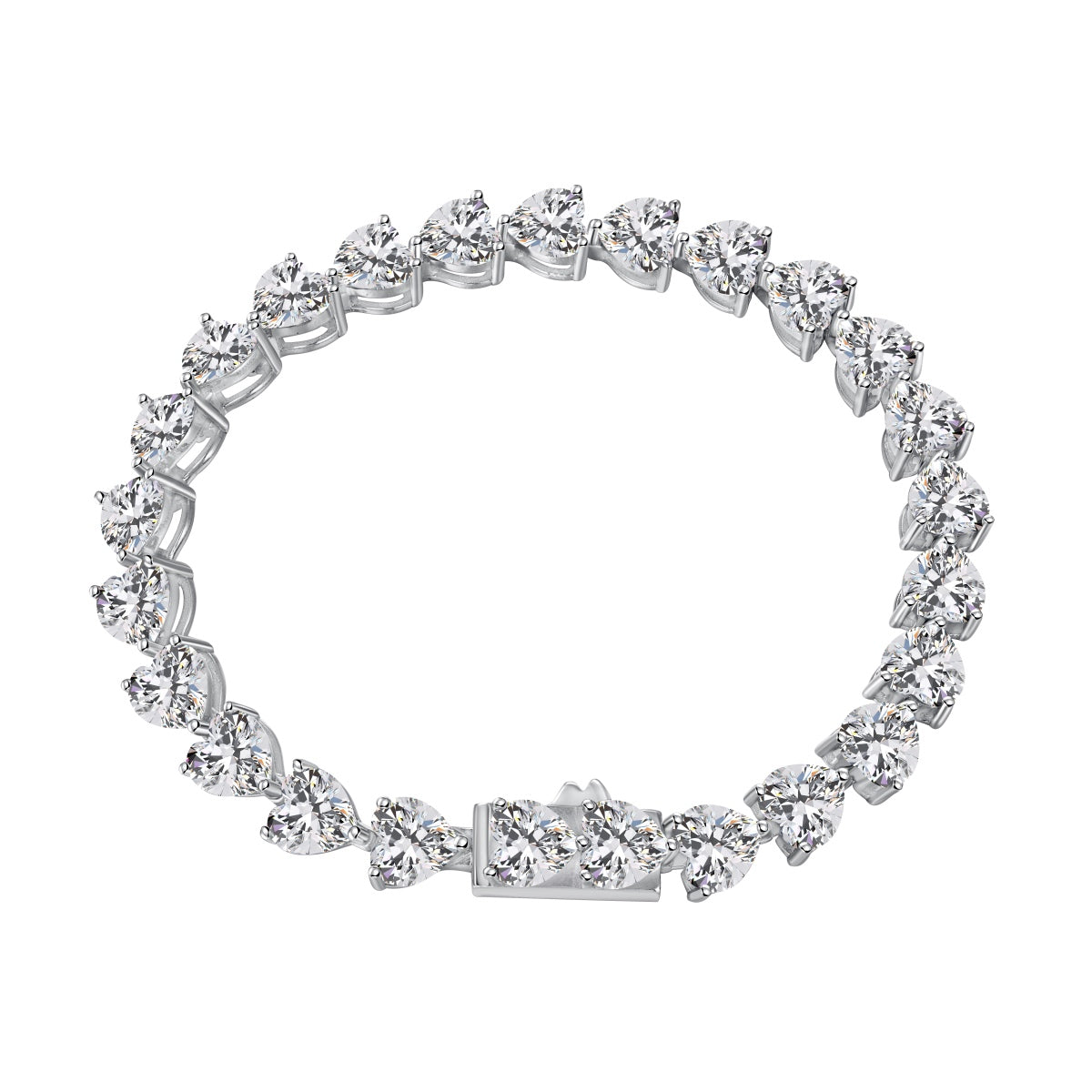 [Nova Jewelry]0.75 Carat Elegant Romantic Heart Shape Lover Bracelet