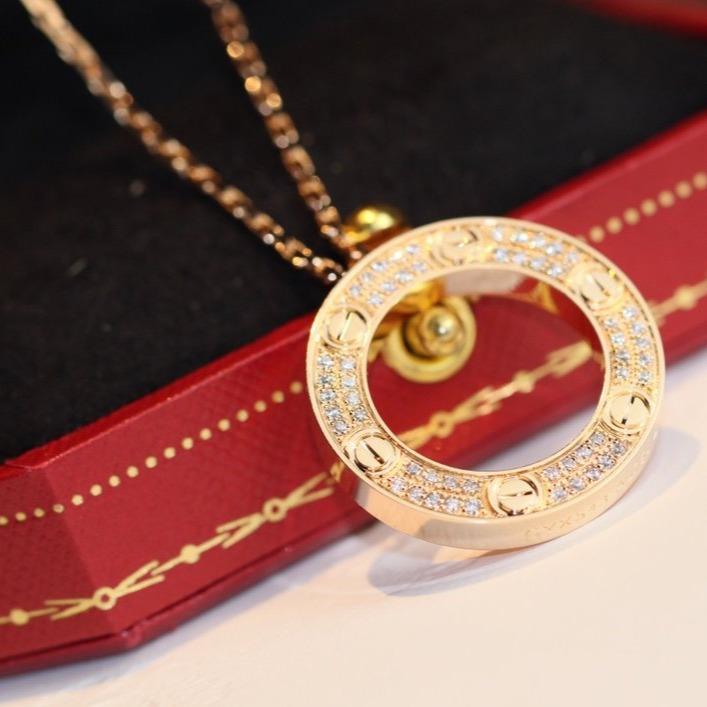 [BLUE TEARS]LOVE NECKLACE ADJUSTABLE ROSE GOLD