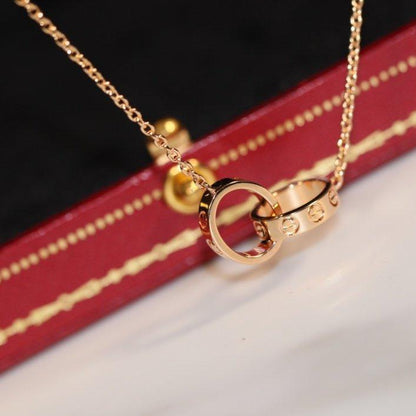 [BLUE TEARS]LOVE NECKLACE PINK GOLD AND SILVER