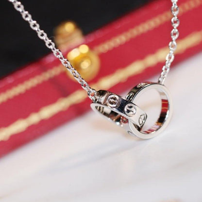 [BLUE TEARS]LOVE NECKLACE PINK GOLD AND SILVER