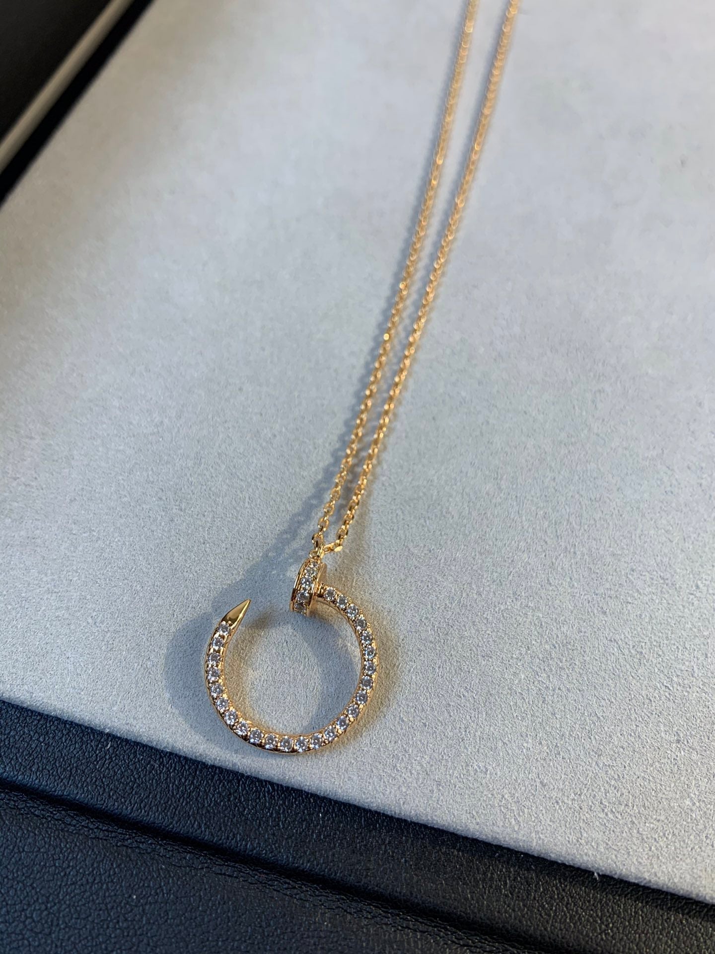 [BLUE TEARS]JUSTE NECKLACE PINK GOLD DIAMONDS