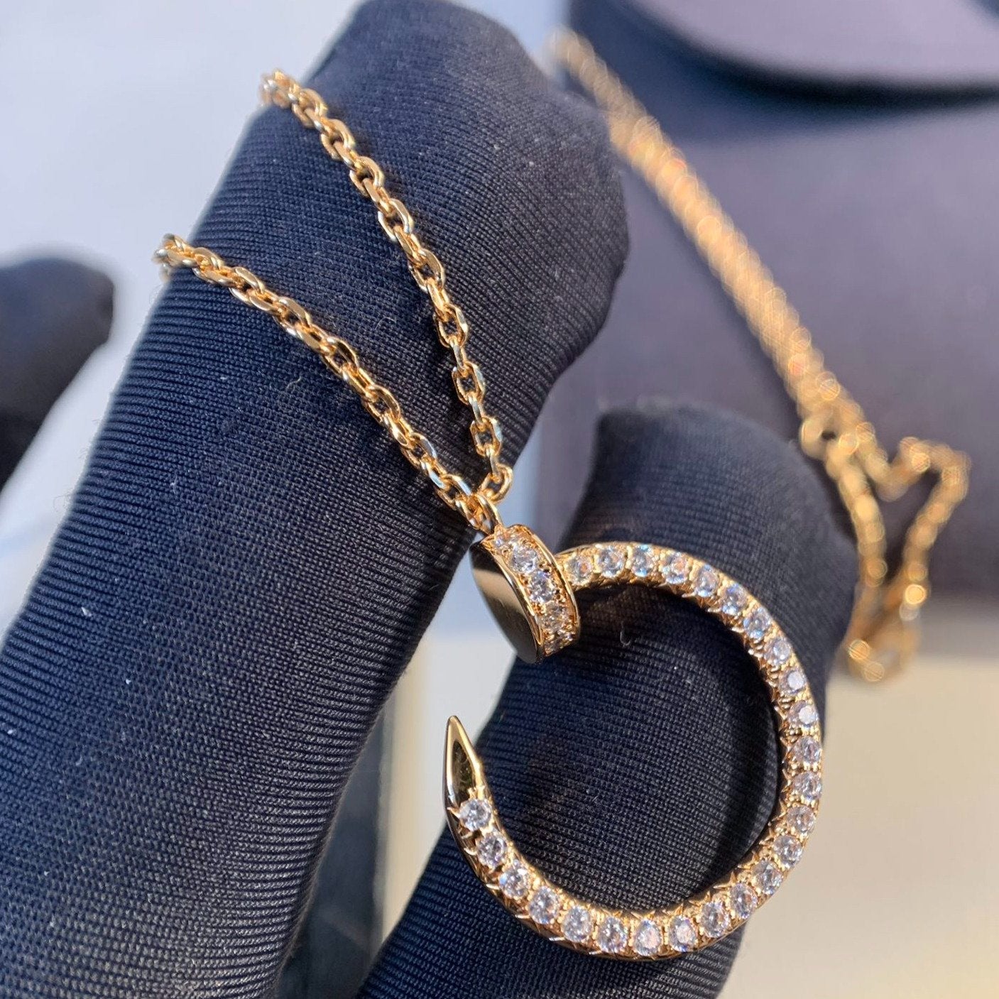 [BLUE TEARS]JUSTE NECKLACE PINK GOLD DIAMONDS