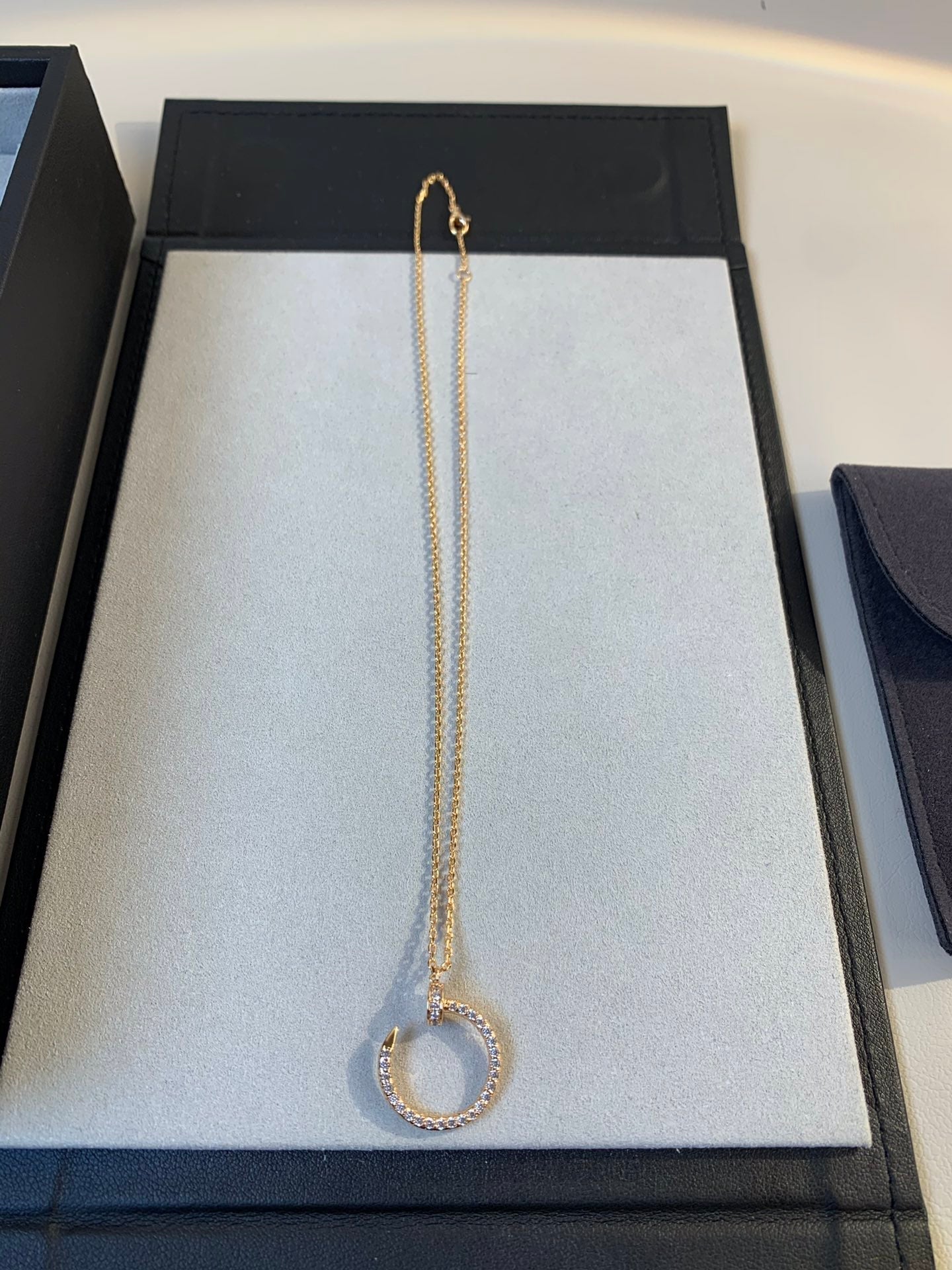 [BLUE TEARS]JUSTE NECKLACE PINK GOLD DIAMONDS