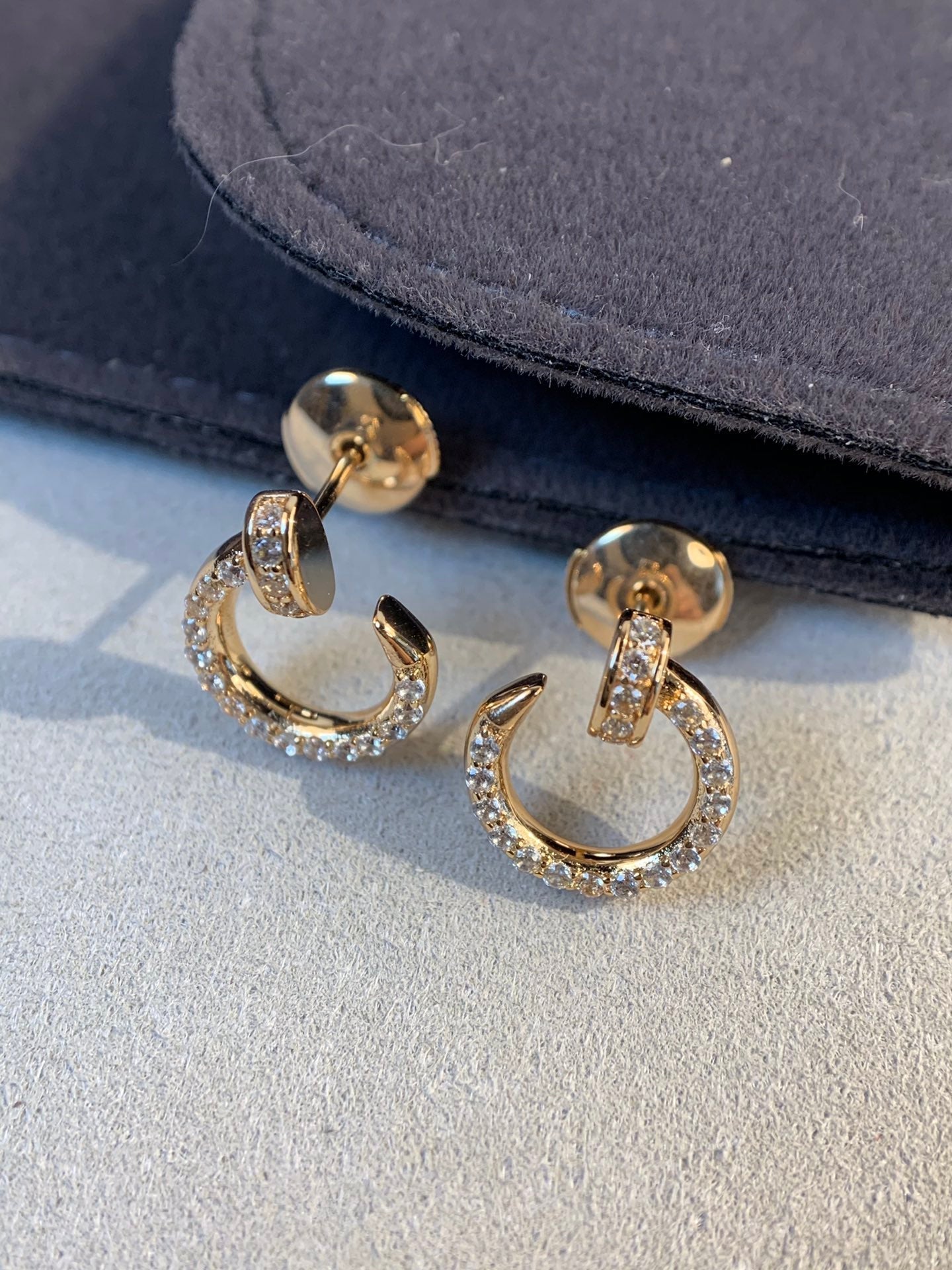 [BLUE TEARS]JUSTE EARRINGS GOLD DIAMONDS