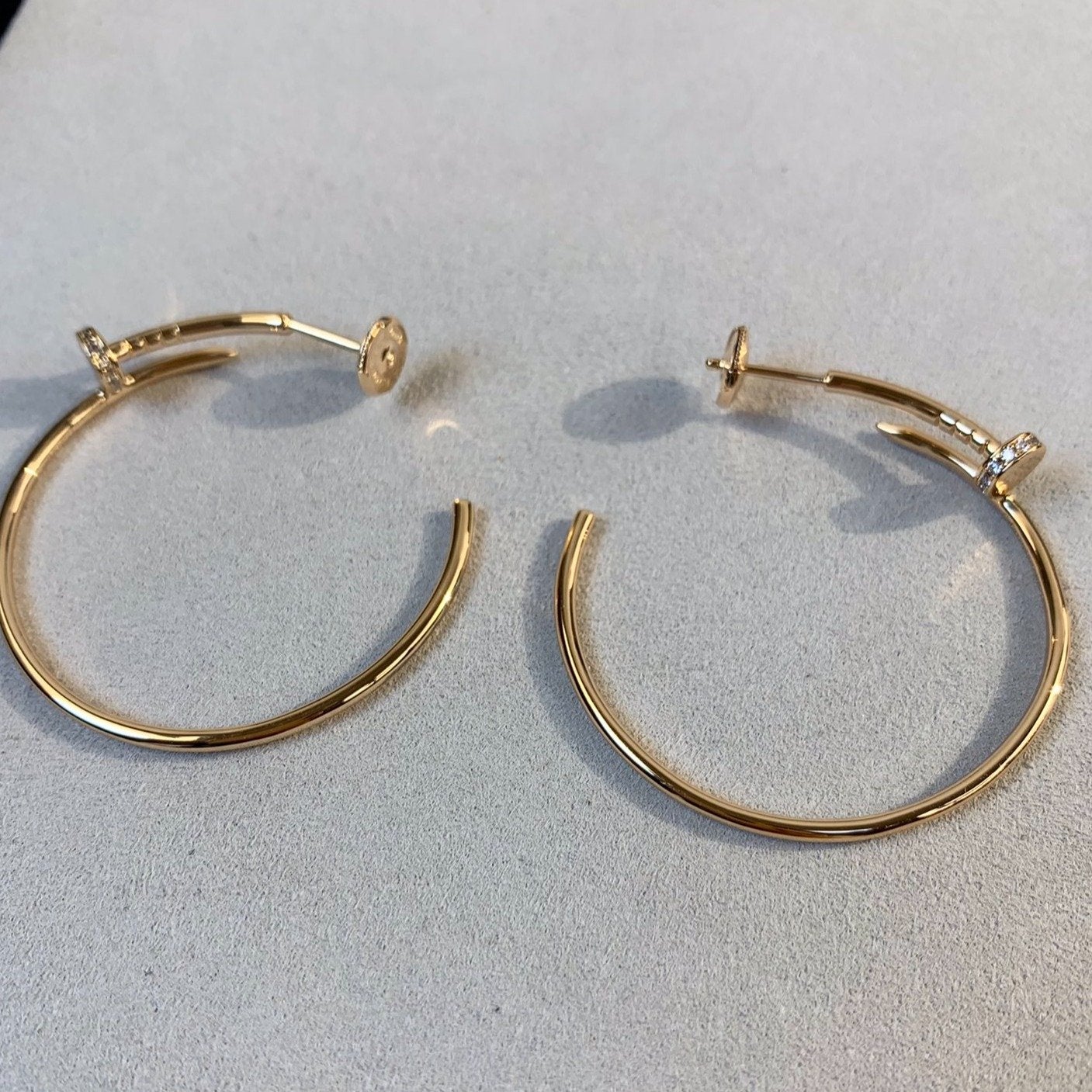 [BLUE TEARS]JUSTE EARRINGS GOLD DIAMONDS 1.8MM