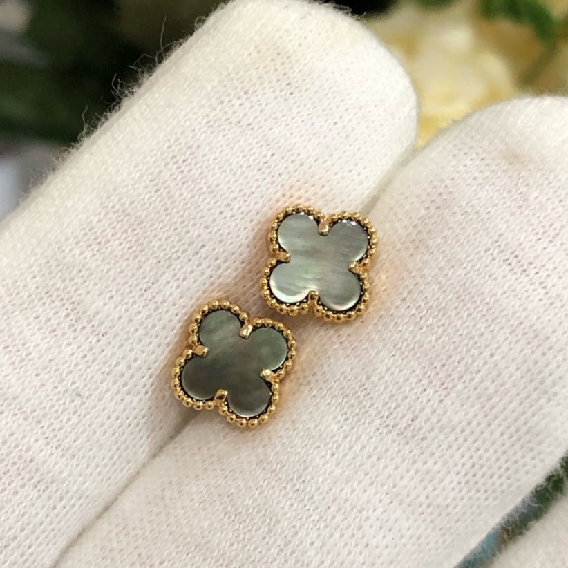 [BLUE TEARS]CLOVER MINI GOLD EARRINGS