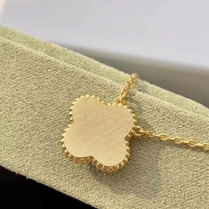 [BLUE TEARS]CLOVER 15MM DIAMOND TURQUOISE NECKLACE