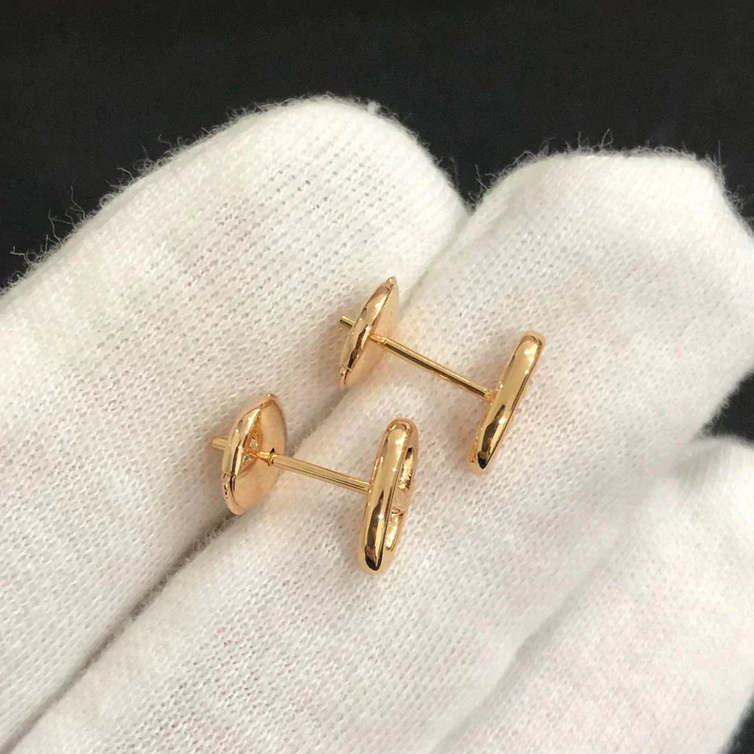 [BLUE TEARS]CHAINE SMALL EARRINGS GOLD AND SILVER