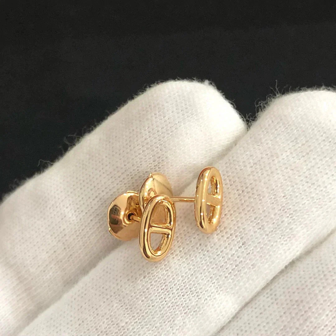 [BLUE TEARS]CHAINE SMALL EARRINGS GOLD AND SILVER