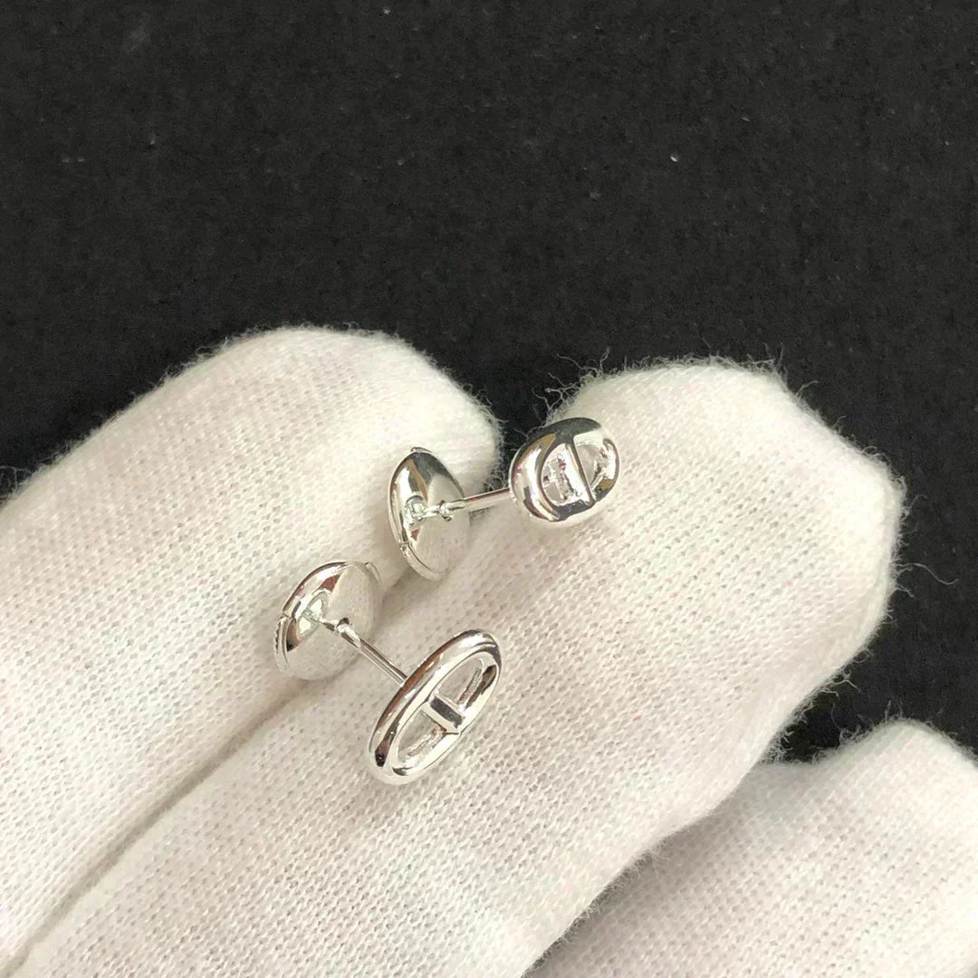 [BLUE TEARS]CHAINE SMALL EARRINGS GOLD AND SILVER