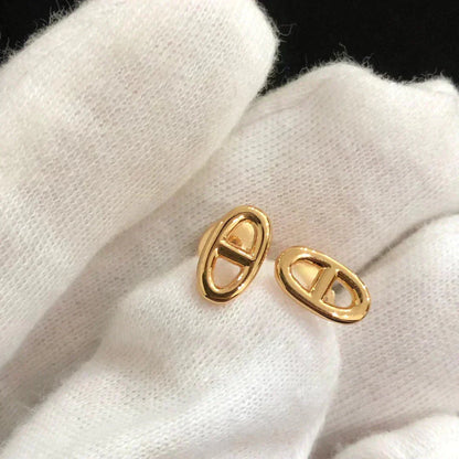 [BLUE TEARS]CHAINE SMALL EARRINGS GOLD AND SILVER