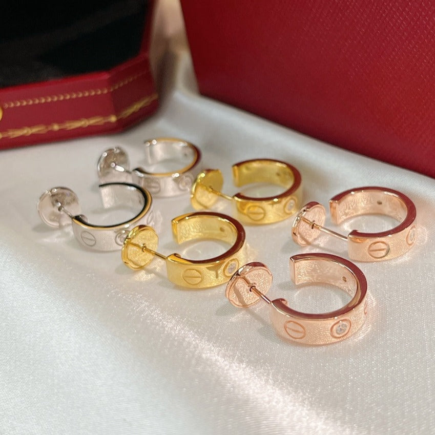 [BLUE TEARS]LOVE EARRINGS 5.7MM 2 DIAMONDS