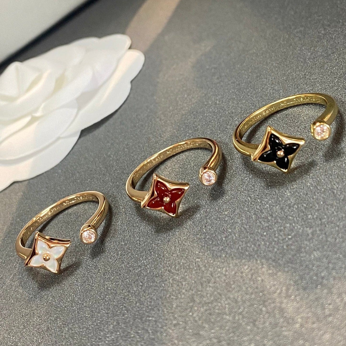 [BLUE TEARS]STAR 1 DIAMOND OPEN RING