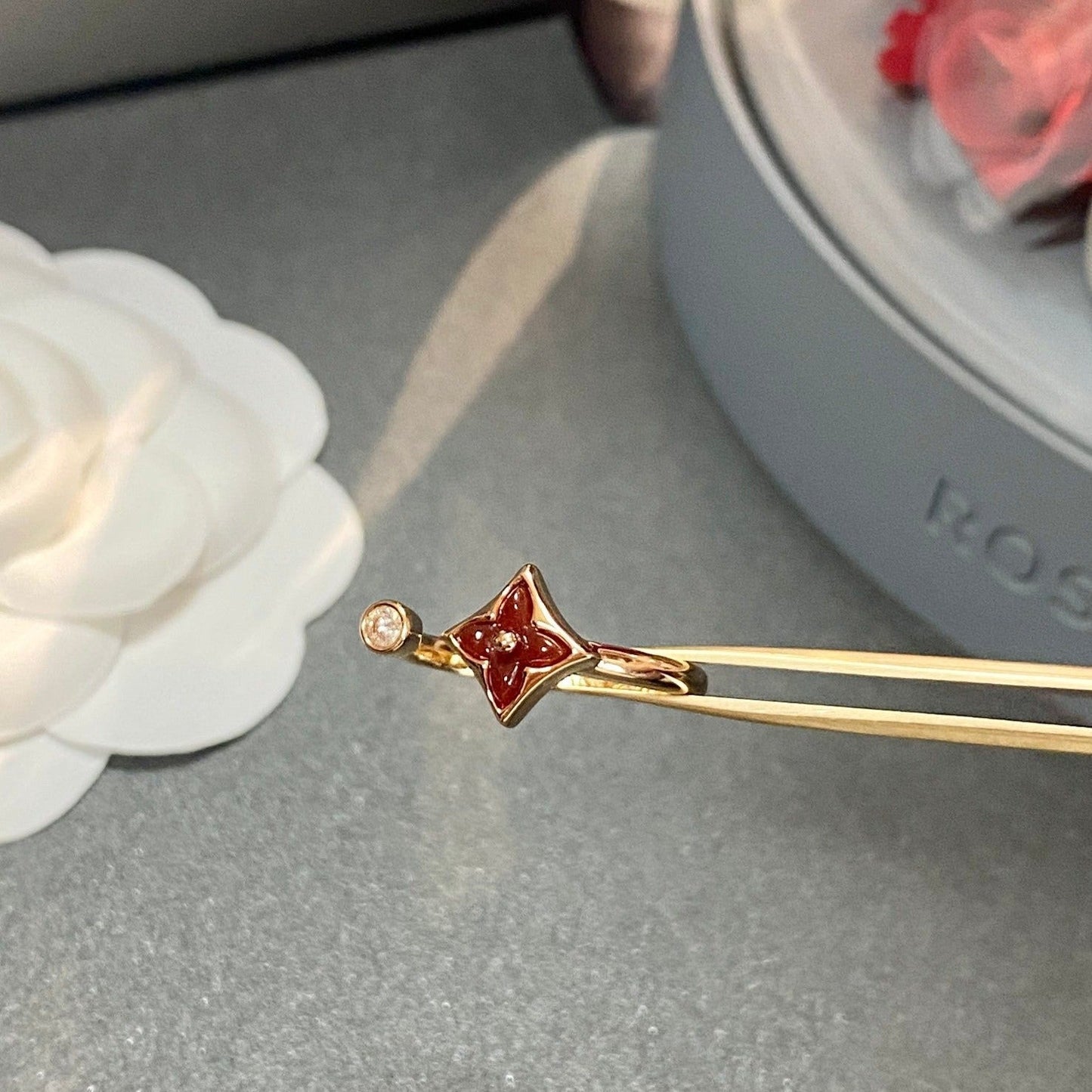 [BLUE TEARS]STAR 1 DIAMOND OPEN RING