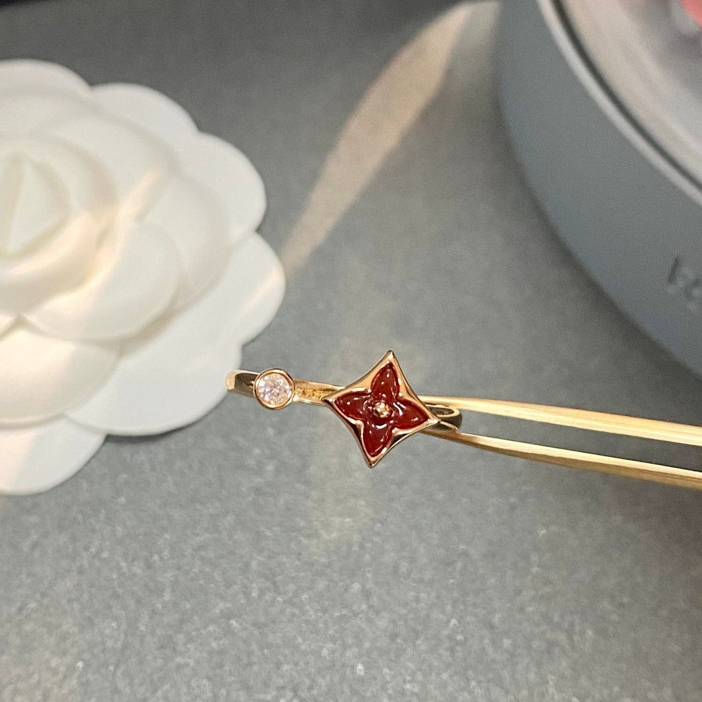 [BLUE TEARS]STAR 1 DIAMOND OPEN RING