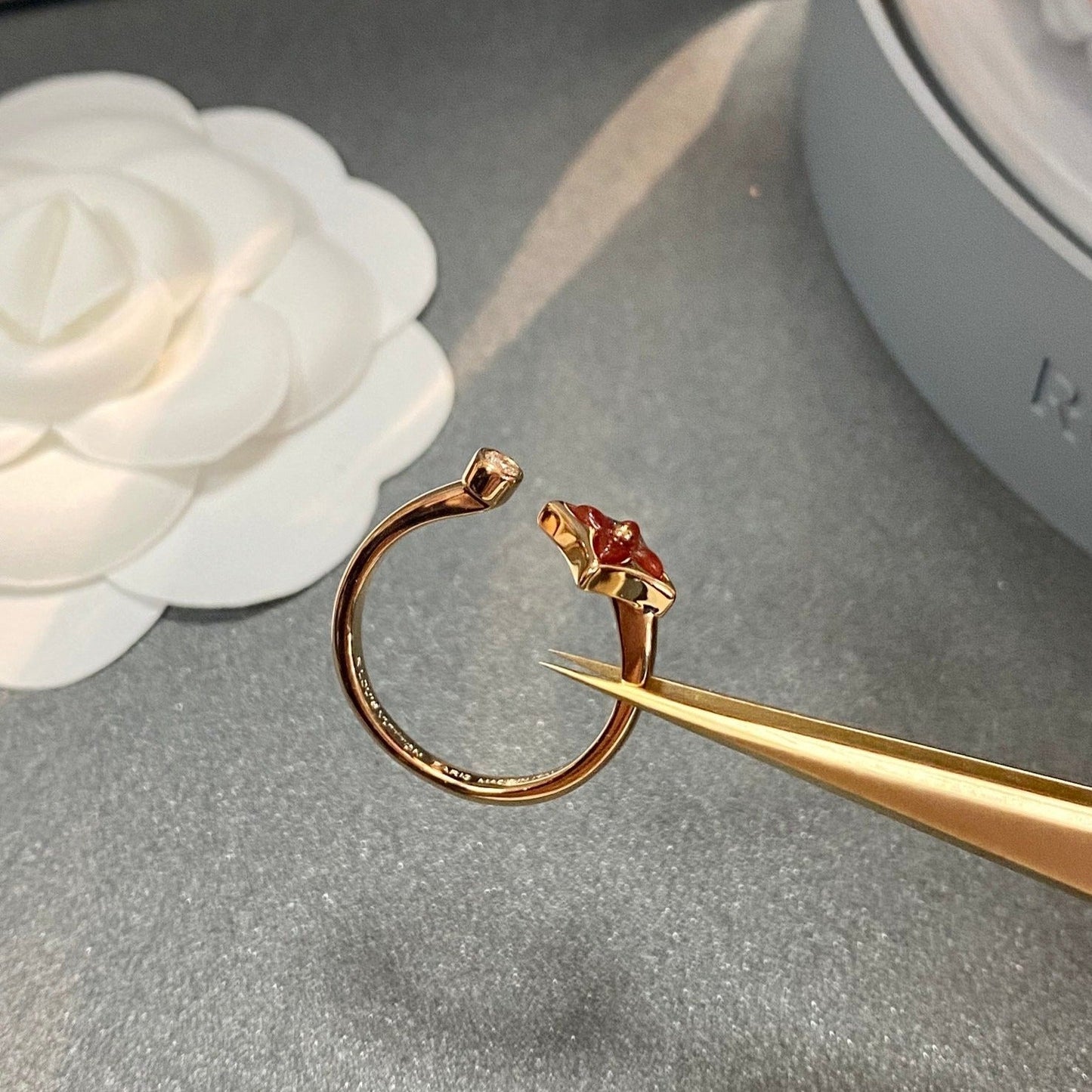 [BLUE TEARS]STAR 1 DIAMOND OPEN RING