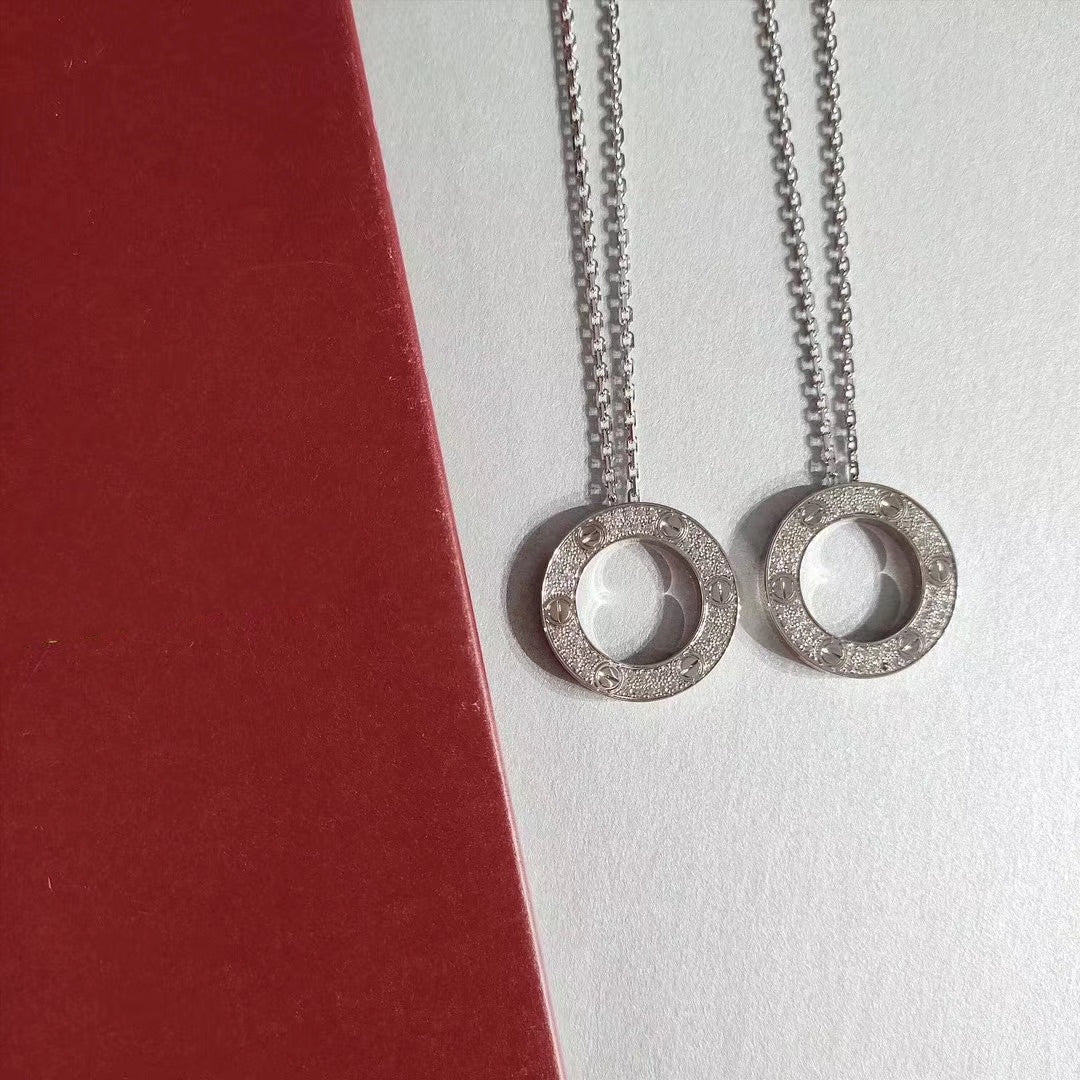 [BLUE TEARS]LOVE NECKLACE ADJUSTABLE SILVER