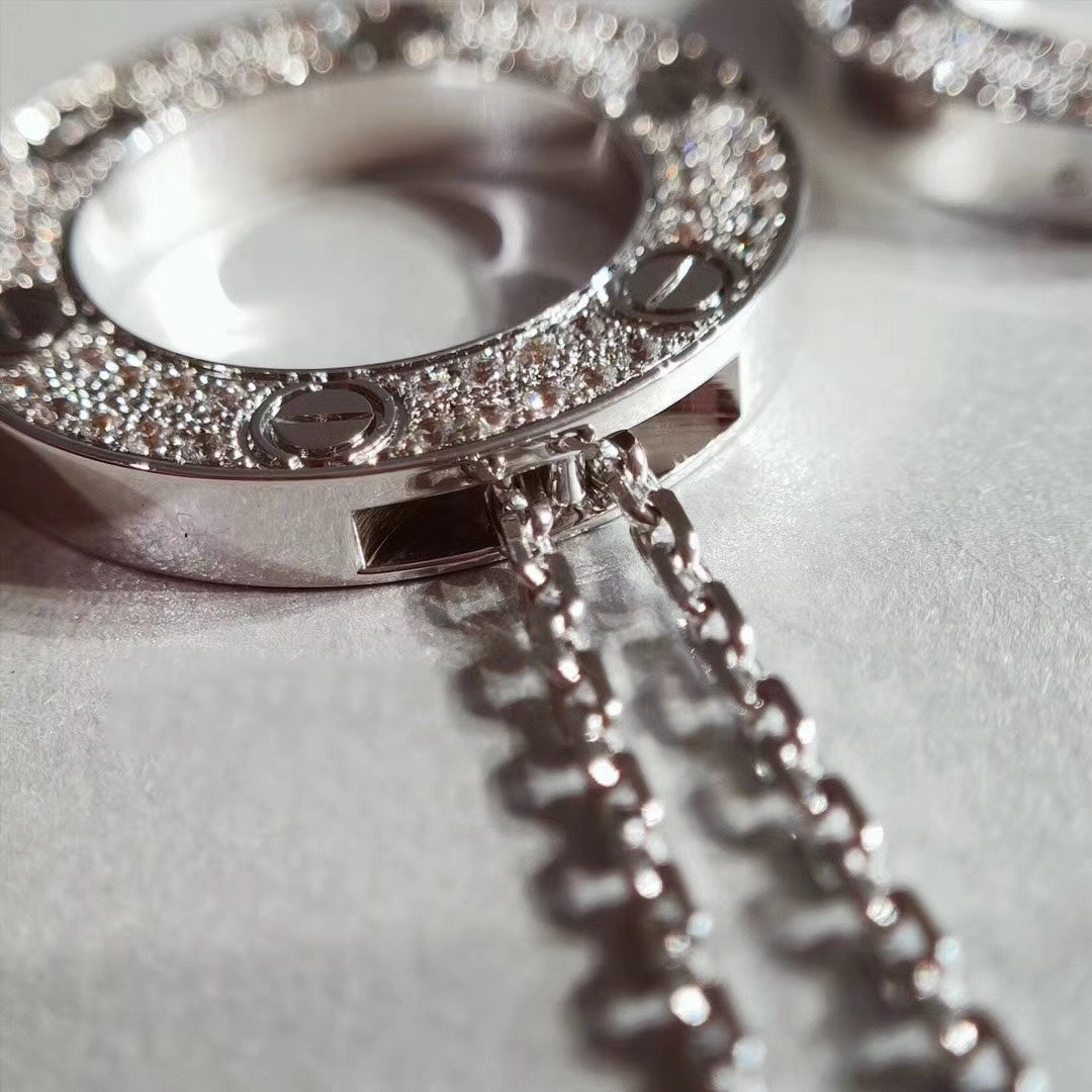 [BLUE TEARS]LOVE NECKLACE ADJUSTABLE SILVER