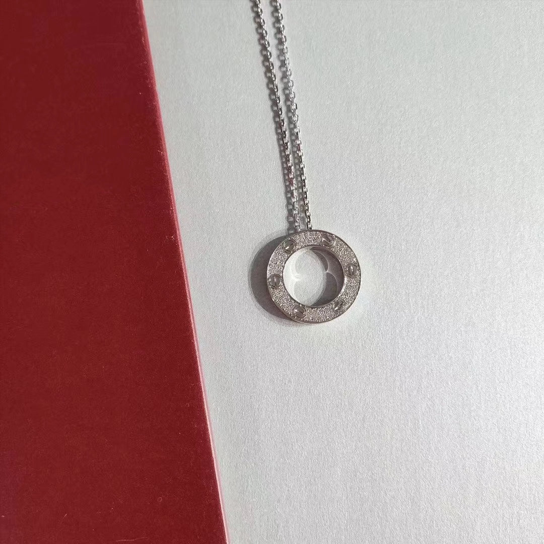 [BLUE TEARS]LOVE NECKLACE ADJUSTABLE SILVER
