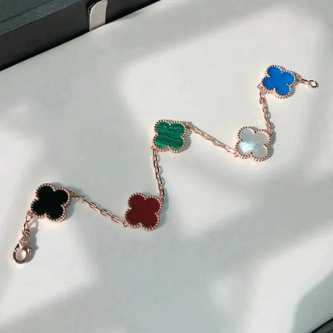 [BLUE TEARS]CLOVER 5 MOTIFS MULTICOLOR  BRACELET