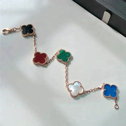 [BLUE TEARS]CLOVER 5 MOTIFS MULTICOLOR  BRACELET