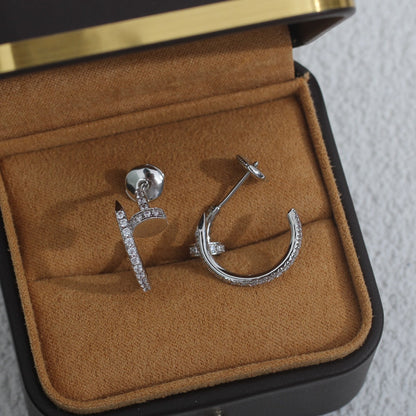 [BLUE TEARS]JUSTE EARRINGS 12.75MM SILVER DIAMOND