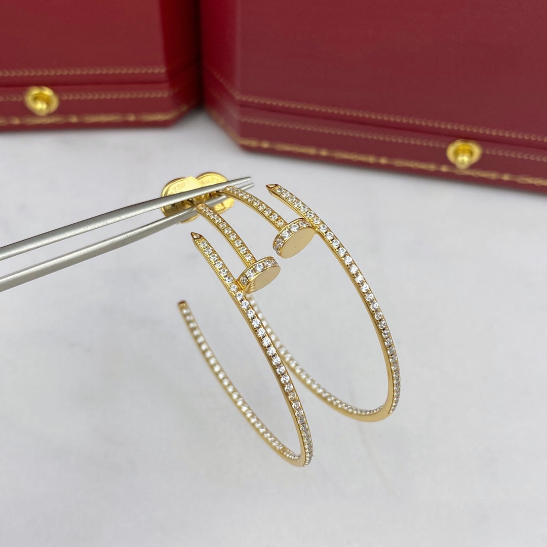 [BLUE TEARS]JUSTE EARRINGS FULL DIAMONDS 1.8MM