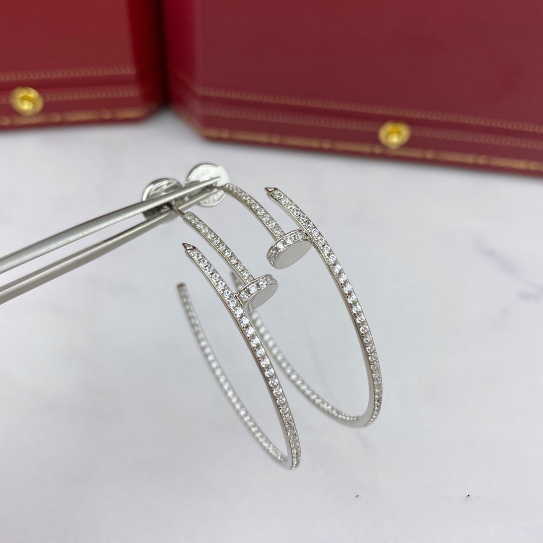[BLUE TEARS]JUSTE EARRINGS FULL DIAMONDS 1.8MM