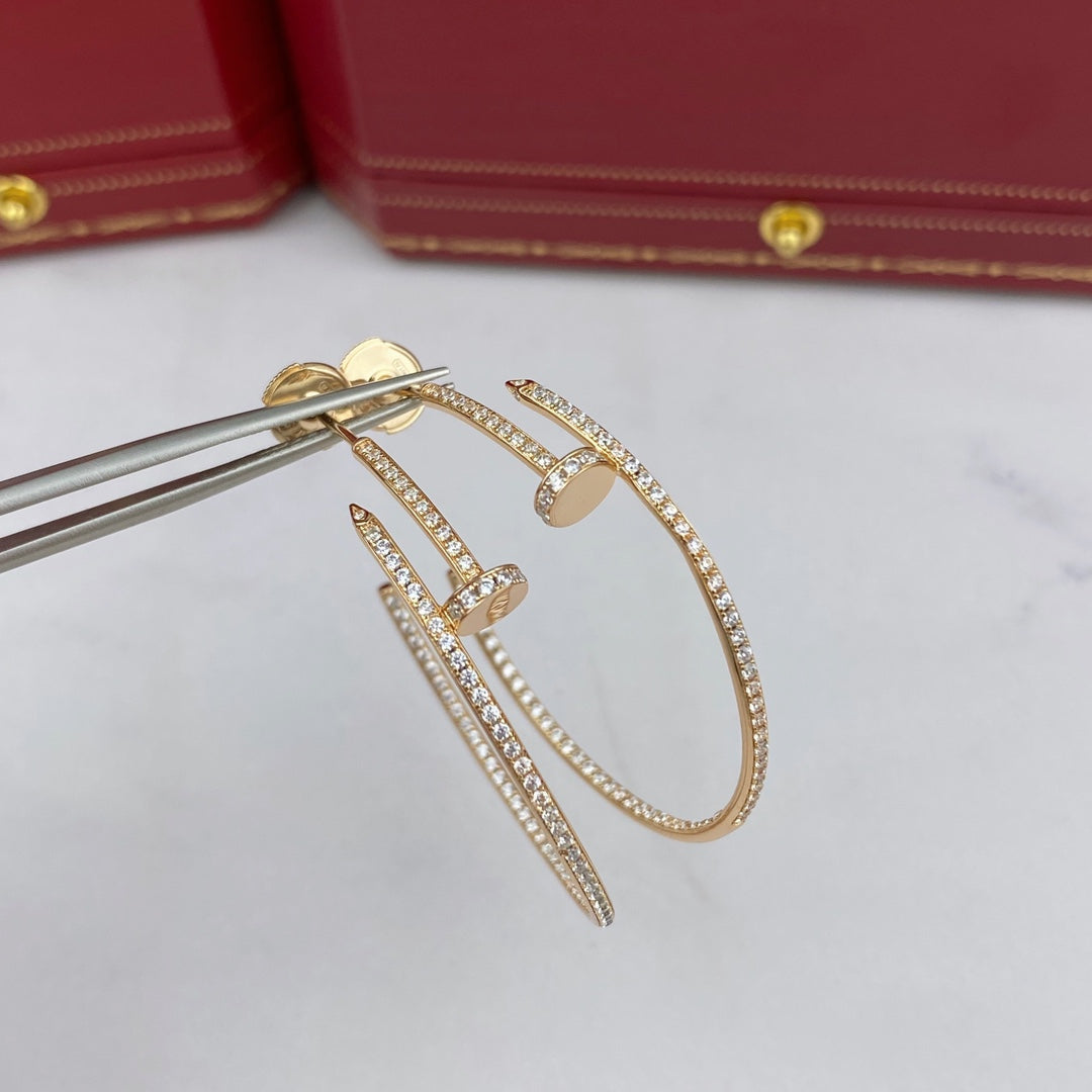 [BLUE TEARS]JUSTE EARRINGS FULL DIAMONDS 1.8MM