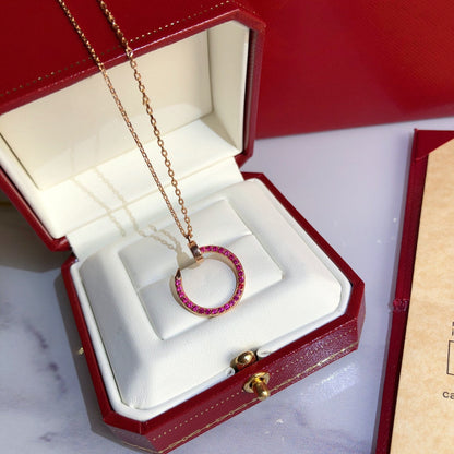 [BLUE TEARS]JUSTE NECKLACE GOLD RED DIAMONDS