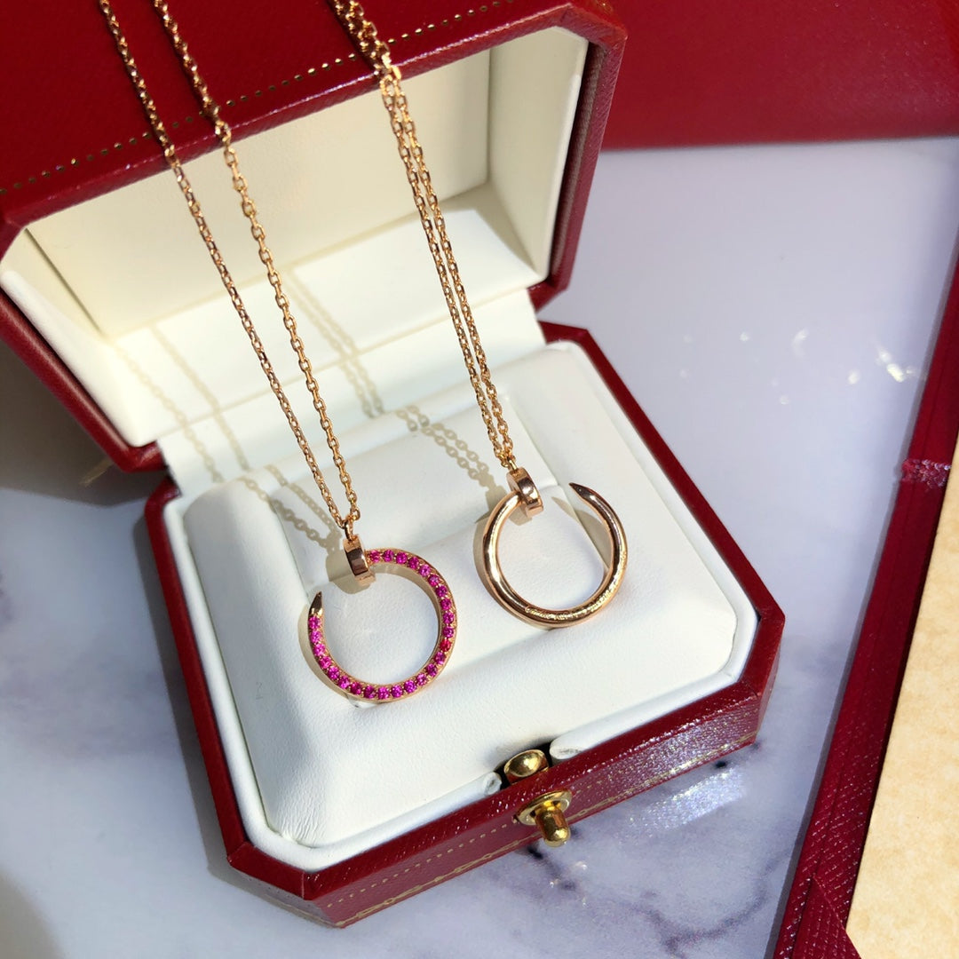 [BLUE TEARS]JUSTE NECKLACE GOLD RED DIAMONDS