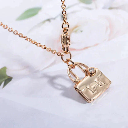 [BLUE TEARS]AMULETTE PEDANT ROSE GOLD NECKLACE