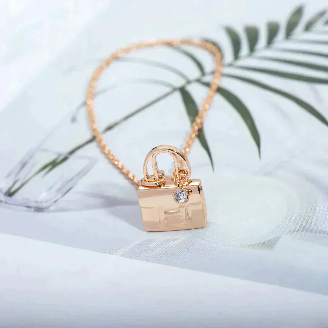 [BLUE TEARS]AMULETTE PEDANT ROSE GOLD NECKLACE