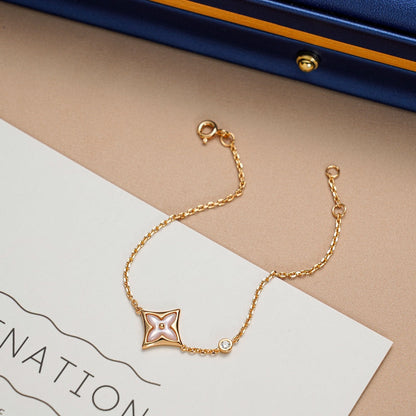 [BLUE TEARS]STAR 1 DIAMOND PINK GOLD BRACELET