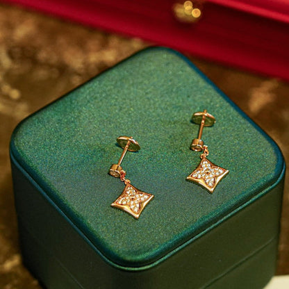 [BLUE TEARS]STAR DIAMONDS EARRINGS GOLD