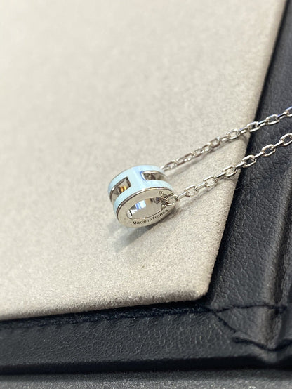 [BLUE TEARS]POP H LIGHT BLUE NECKLACE