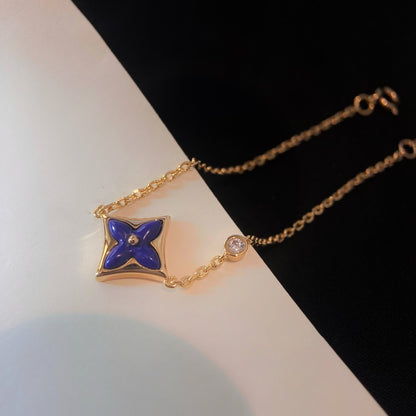 [BLUE TEARS]COLOR STAR PINK GOLD DIAMOND BRACELET